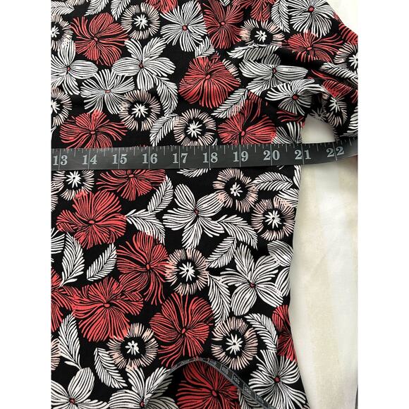 VGC Liz Claiborne Career Floral Long Sleeve Tie-detail Cuffs Pull Over Top-Large - Picture 5 of 7